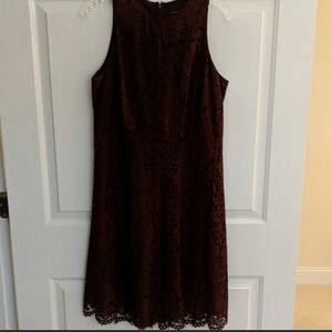 Ann Taylor Burgundy laced dress